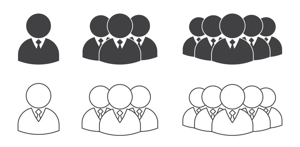 Business Man flat Icon, vector human, person group, Employee vector Stock Illustration