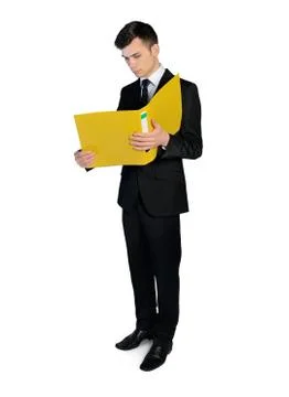 Business man with folder Foto stock