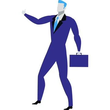 Business man gesturing thumb up vector icon Stock Illustration
