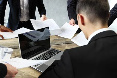 Business man getting extra work Stock Photos