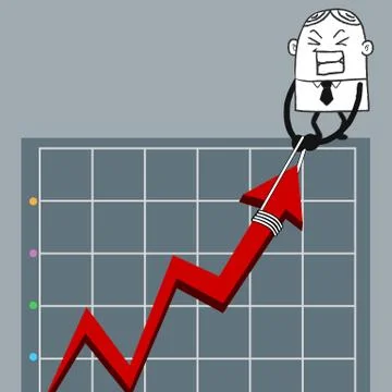 Business man up graph Stock Illustration