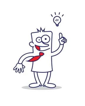Business man having an idea Stock Illustration