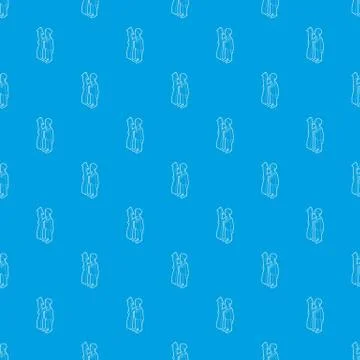 Business man holding arrow up pattern seamless blue Stock Illustration