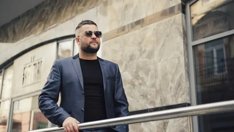 Business Man Looking Around Thinking Pensive Worker Break Stock Footage 172504435