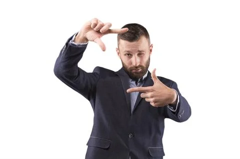 Business man looking at the camera Stock Photos