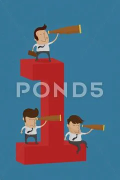 Business man looking future , eps10 vector format Stock Illustration