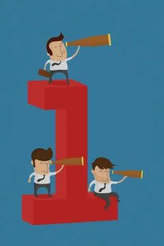 Business man looking future , eps10 vector format Stock Illustration