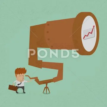 Business man looking to success, eps10 vector format Stock Illustration