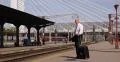 Business Man Looking Wrist Watch Waiting Late Train Arrival Platform Suitcase 4k or 4k+ Resolution