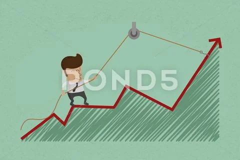 Business man make a economic rebound growth , eps10 vector format Stock Illustration