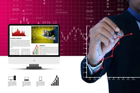Business man makes presentation Stock Illustration