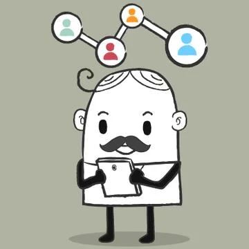 Business man network Stock Illustration