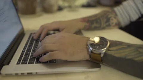 Business man in the office working on the computer Stock Footage 57356056