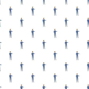 Business man pattern repeating seamless background presenting something 스톡 일러스트