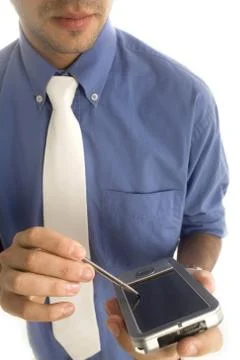 Business Man with PDA Stock Photos