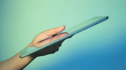 A business man is playing with iPad Stockbeeldmateriaal 36628366