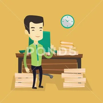 Business man pointing up with his forefinger Stock Illustration