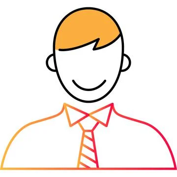 Business man portrait flat vector icon isolated Stock Illustration