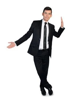 Business man presenting something 스톡 사진