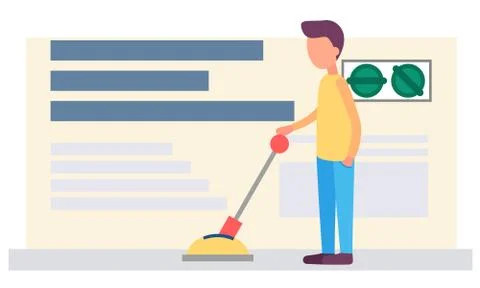 Business man press switch on to get idea from brainstorming. Launch of a new Stock Illustration