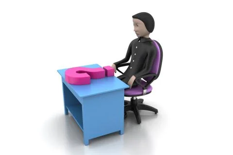 Business man in problem Free Stock Illustration