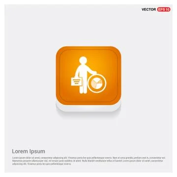 Business man with progress chart Icon Stock Illustration