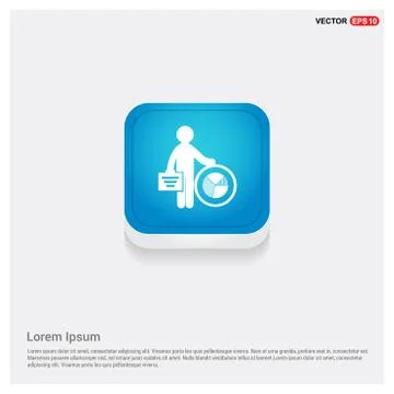Business man with progress chart Icon Illustrazione stock