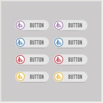 Business man with progress chart Icon Illustrazione stock