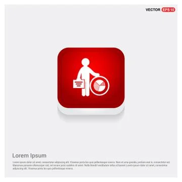 Business man with progress chart Icon Stock Illustration
