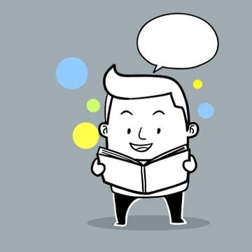 Business man reading Stock Illustration