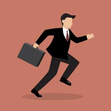 Business Man Running Stock Illustration