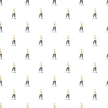 Business man seamless pattern representing office professionals Stock Illustration