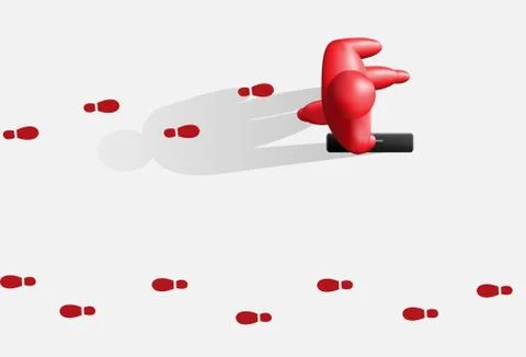 Business man in search of work Stock Illustration