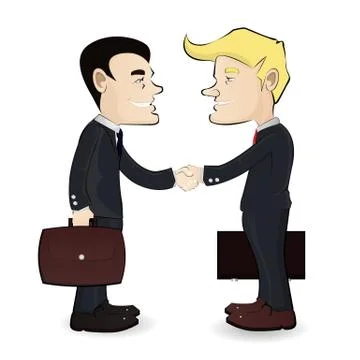 Business man shaking hands Stock Illustration