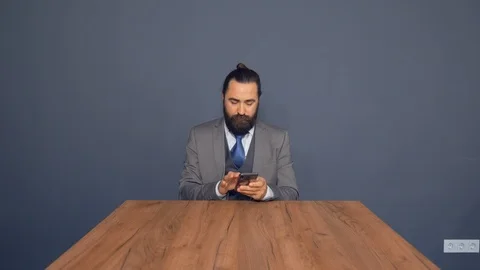 Business man sitting in the office Stock Footage 109170907
