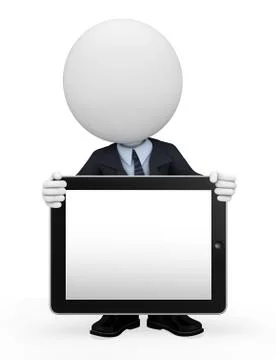 Business man with tab Stock Illustration