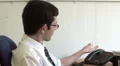 Business man takes surprising phone call HD Footage
