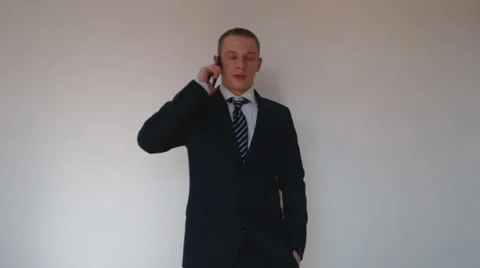 Business man talking at smartphone Stock-Footage 36770418