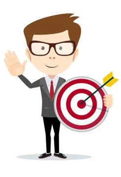 Business man with target. Stock Illustration