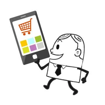 Business man telecom Stock Illustration