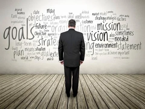 Business Man text cloud An image of a business man and a strategy text clo... Stock Photos