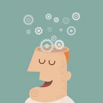 Business man thinking, eps10 vector format Stock Illustration