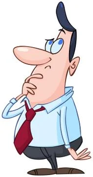 Business man thinking Stock Illustration