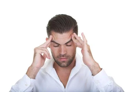 Business man thinking Stock Photos
