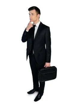 Business man thinking solution Stock-Fotos