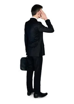 Business man thinking solution Stock Photos