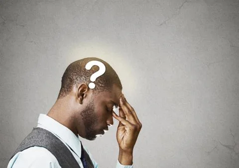 Business man thinking solving problem Stock Photos