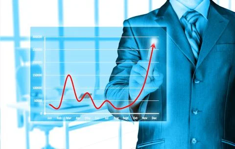 Business man touching light of idea Stock Illustration