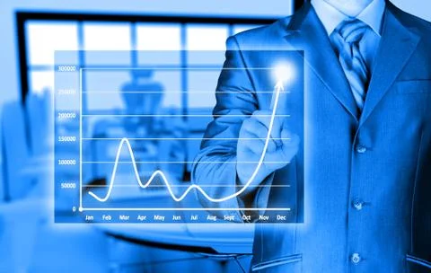 Business man touching light of idea Stock-Illustration