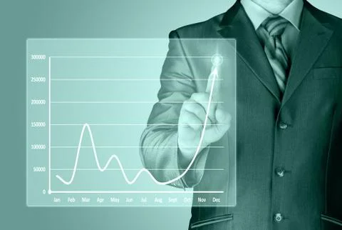 Business man touching light of idea Stock Illustration